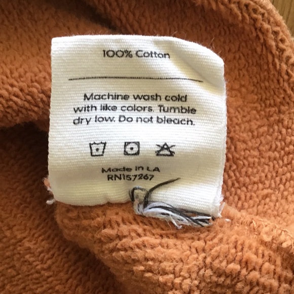 MATE The Label Organic Cotton Shrunken Crewneck Sweatshirt Medium in Amber - Picture 14 of 14